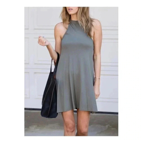💥🆕Amaryllis Sage Green High-Neck Sleeveless Dress XL🆕 - Picture 2 of 9